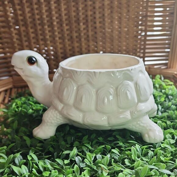 Vintage Fitz & Floyd Turtle Planter - Picture 4 of 14